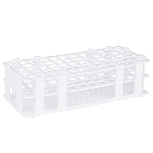 stonylab Portaprovette, 16 mm 60 Posti Plastica Bianca Provetta Rack Supporto per Tubo Rack di Supporto, Design a 3 Livelli e Staccabile