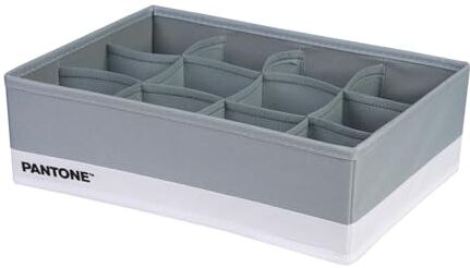 SWEET HOME PANTONE™ Organizer Armadio e Cassetti Salvaspazio 1 Pezzo 12 Scomparti Biancheria Accessori, Organizer Cassetti Bagno Camera Portaoggetti Organizzatore Armadio Cassetti Pieghevole 32x22x10cm, Grigio