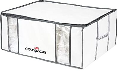 Compactor Custodia Life con sacco sottovuoto integrato, contenitori salvaspazio armadio per piumoni, cuscini, vestiti, antiacari, umidità, tarme, con aspirapolvere o pompa manuale, taglia XXL