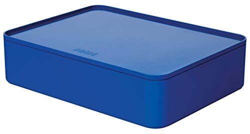 HAN SMART-ORGANIZER ALLISON, pratico portautensili impilabile con vassoio interno e coperchio, colore: royal blue