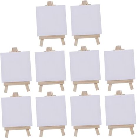 SHINEOFI Arredamento Per Bambini 10 Pezzi Cavalletto in Legno Decorazione Del Disegno Scaffale Per Quadri Scaffali Per Quadri Arredamento in Legno Cavalletto Per Bambini Bambù Mini Bambino