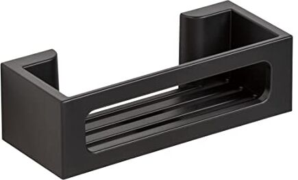 Wenko Power-Loc® portaoggetti Bralia nero Porta oggetti per la stanza da bagno, fissaggio senza trapano, ABS, 30 x 8.5 x 12 cm, Nero