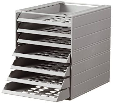 Durable Idealbox Basic 7, Cassettiera da Scrivania, 7 cassetti, Frontalino Aperto, 250x332x322 mm, Grigio