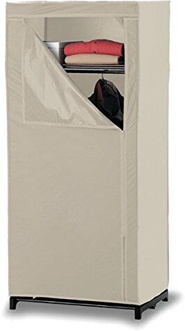 M-Home Mondex  Armadio Guardaroba in Tessuto e plastica, 160 x 70 x 50 cm, Colore: Beige