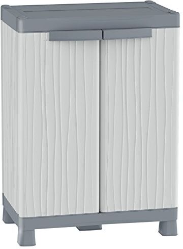 TERRY , Base 700 UW, Armadietto da Interno Esterno a Due Ante, 2 Ripiani e 2 Vaschette. Materiale: Plastica, Dimensioni: 43,8x70x97,6 cm