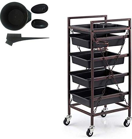 ZD Salon Trolley Vintage Professionali Carrelli Parrucchieri Salone Carrello Parrucchiere Portaoggetti Cassetti Estetista Ruote Vassoio Barbiere Spa Bellezza Capelli Massaggi Tattoo -Parrucchiere Mobili Strumento,J