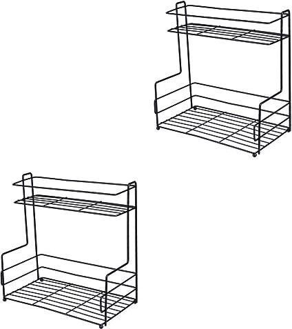 MAGICLULU 2 Pz Ripiano Portaoggetti Organizzatore Del Desktop Mensola Dell'armadio Da Cucina Rack Di Stoccaggio Multifunzionale Porta Trucchi Ferro Da Stiro Trucco Manufatto Del Dormitorio