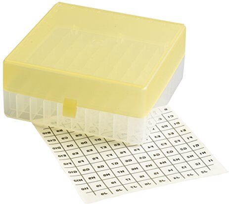 Camlab Plastics Camlab plastica, RTP/72101 YI-Contenitore con griglia, con sistema antizoccolo Stick-on, 100 luogo, in polipropilene, colore: giallo