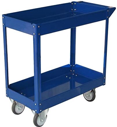 ARCHIMEDE HT, Carrello in Acciaio Due Ripiani, Blu, 84 x 41 x 82 cm