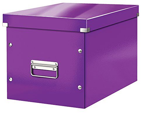 Leitz Click & Store WOW Scatola Archivio Cubo Grande, per Mantenere la Casa e l'Ufficio in Ordine, Viola,