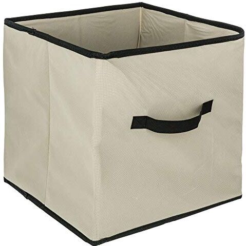 Paris Prix JJA 28771 Scatola a cubo, 31 x 31 cm, in Tessuto Non Tessuto e plastica PP, Colore: Beige, 31 x 31 cm