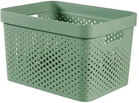 Curver Vassoio Infinity da 17 litri, verde, 35,5 x 26,2 x 21,9 cm, plastica riciclata