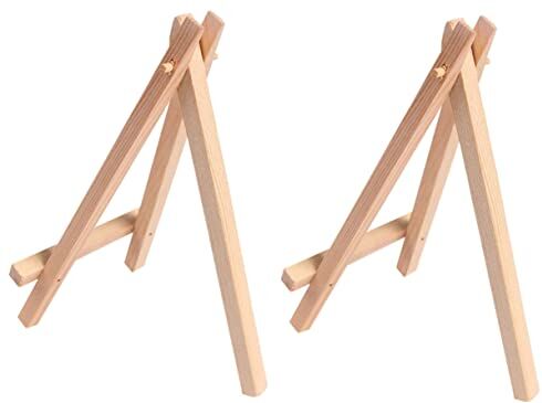 NUOBESTY 2 Pz piccolo cavalletto rack tipo scrivania mini cavalletto per bambini scaffale espositivo scaffali espositivi porta pittura in legno rastrelliera per dipingere legno massiccio