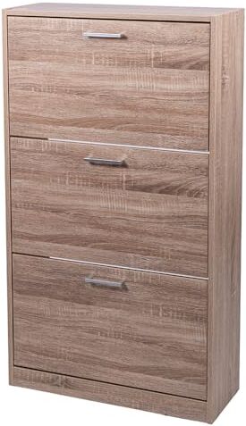 Galileo Casa scarpiera Rovere 3 Ante 63x24x115 MDF, Beige