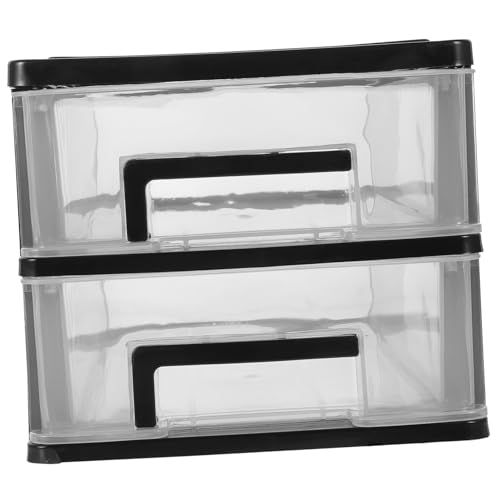Didiseaon 2 Pezzi 2 contenitore trasparente cassettiera da cucina mini scaffali di stoccaggio cassetto della scrivania portaoggetti per cosmetici porta oggetti vari cosmetico