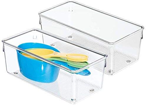 InterDesign iDesign Linus Organizzatore Cassetto Cucina, Plastica, Trasparente, 10.16x20.32x7.62 cm