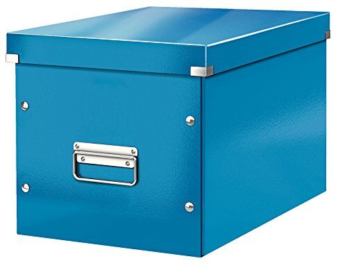 Leitz Click & Store WOW Scatola Archivio Cubo Grande, per Mantenere la Casa e l'Ufficio in Ordine, Azzurro,