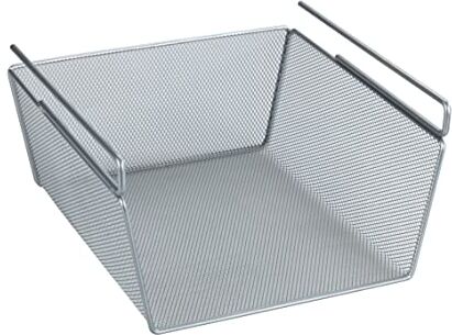 Wenko Shelf basket M cesto portaoggetti per armadi, metallo, 28,20 x 28,10 x 15 cm, argento