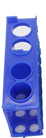 MUHWA Portaprovette multi-funzionale Provetta Holder Plastica provette multifunzione 4 WAY provette di plastica (blu)