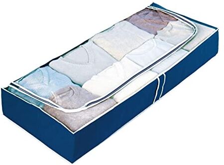 Wenko Custodia sottoletto Air TNT traspirante, Polipropilene, 105 x 15 x 45 cm, Blu