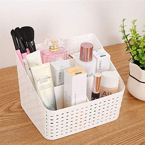 WZNB Cestello portaoggetti Scatola cosmetica Organizer Scatola versatile per smistamento Trucco Con 5 scomparti per scrivanie Ripiani Bagno Cucina, Polipropilene