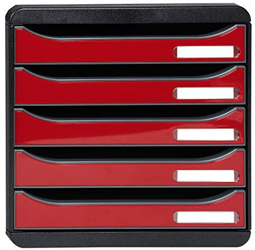 Exacompta Cassettiera BIG-BOX PLUS IDERAMA, 5 cassetti aperti per formato fino a 24x32cm, Dimensioni (LxAxP) 27.8x27.1x34.7cm