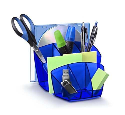 cep -Organiser da scrivania con 8 scomparti, colore: blu elettrico