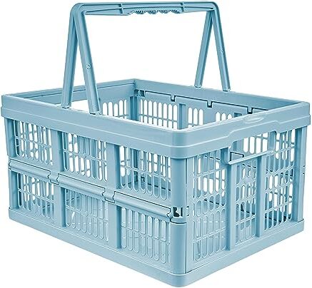 keeeper Contenitore Pieghevole Emma, Plastica Resistente (PP), Blu, 38,5 x 28,5 x 21,0 cm, 18,5 L, Nordic Blue (Blu)