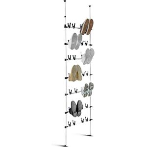 Wenko 6200070100 Teleskop Schuhregal Atlas, Metallo patinato, 68.5 x 100-300 x 8.5 cm, Bianco, 42 pairs Wenko 6200070100 Teleskop Schuhregal Atlas, Metallo patinato, 68.5 x 100-300 x 8.5 cm, Bianco, 42 pairs