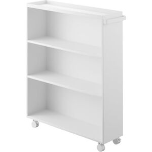 YAMAZAKI Tower Carrello per libri minimalista, in acciaio/nylon, 15,6 x 59 x 70 cm, colore: Bianco YAMAZAKI Tower Carrello per libri minimalista, in acciaio/nylon, 15,6 x 59 x 70 cm, colore: Bianco