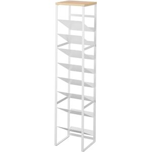 YAMAZAKI Tower Portabottiglie a 8 piani con ripiano in legno, in acciaio/legno/silicone, minimalista, 19,3 x 20 x 88,5 cm YAMAZAKI Tower Portabottiglie a 8 piani con ripiano in legno, in acciaio/legno/silicone, minimalista, 19,3 x 20 x 88,5 cm