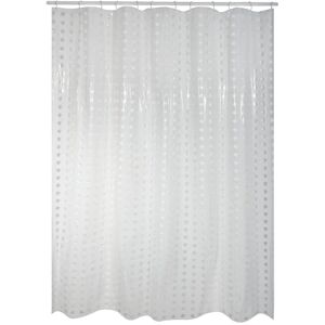 MSV , Tenda da doccia, PVC, Rivestimento antibatterico, 100% vinile, Anelli inclusi, Rivestimento antibatterico e idrorepellente, lavabile a 40°, Made in Europe, Bianco a pois, 180x200 cm MSV , Tenda da doccia, PVC, Rivestimento antibatterico, 100% vinile, Anelli inclusi, Rivestimento antibatterico e idrorepellente, lavabile a 40°, Made in Europe, Bianco a pois, 180x200 cm