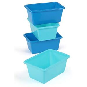 Humble Crew Toy Storage Bins for Kids, Set of 4, Navy/Teal, Small Sturdy, Colorful Plastic Storage Bins for Classroom, Playroom, Nursery, and More Premium Toddlers Toy Organizer Bins Humble Crew Toy Storage Bins for Kids, Set of 4, Navy/Teal, Small Sturdy, Colorful Plastic Storage Bins for Classroom, Playroom, Nursery, and More Premium Toddlers Toy Organizer Bins