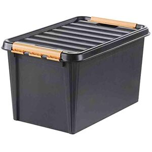 JEJ ASTAGE SmartStore Hammarplast 3196010 Contenitore Clipbox, 59 x 39 x 5 cm, 45 Litri, Colore Nero JEJ ASTAGE SmartStore Hammarplast 3196010 Contenitore Clipbox, 59 x 39 x 5 cm, 45 Litri, Colore Nero
