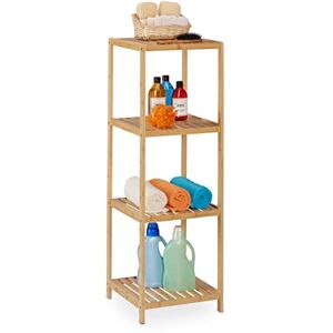 Relaxdays Scaffale da Bagno, in bambù, HLP: 116,5 x 38 x 39,5 cm, 4 Ripiani, Mobile da Terra da Cucina, Marrone Naturale Relaxdays Scaffale da Bagno, in bambù, HLP: 116,5 x 38 x 39,5 cm, 4 Ripiani, Mobile da Terra da Cucina, Marrone Naturale