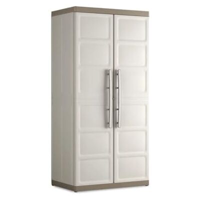 Keter Armadio Alto Excellence XL, 4 Ripiani Regolabili, Beige/Tortora, 89x54x182 H Cm Keter Armadio Alto Excellence XL, 4 Ripiani Regolabili, Beige/Tortora, 89x54x182 H Cm