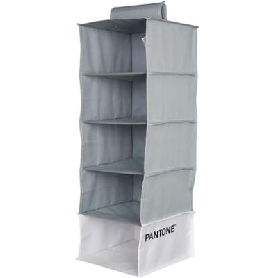 osama home PANTONE Organizer Armadio Salvaspazio da Appendere 5 Scomparti Abiti e Accessori, Organizzatore Armadio Verticale Pieghevole, Divisori per Armadio Interno Portaoggetti e Vestiti 84x30x30 cm, Grigio osama home PANTONE Organizer Armadio Salvaspazio da Appendere 5 Scomparti Abiti e Accessori, Organizzatore Armadio Verticale Pieghevole, Divisori per Armadio Interno Portaoggetti e Vestiti 84x30x30 cm, Grigio