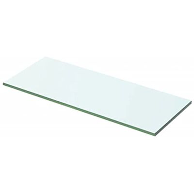 vidaXL Mensola in vetro trasparente, silicone, 50x15 cm vidaXL Mensola in vetro trasparente, silicone, 50x15 cm