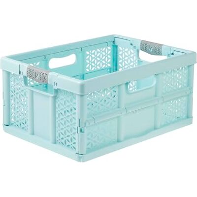 KEEEPER - lea - Aquamarine - 32 L - Scatola di stoccaggio pieghevole KEEEPER - lea - Aquamarine - 32 L - Scatola di stoccaggio pieghevole