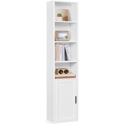VASAGLE Libreria a 6 Ripiani, con Anta, 31,8 x 24 x 175 cm VASAGLE Libreria a 6 Ripiani, con Anta, 31,8 x 24 x 175 cm
