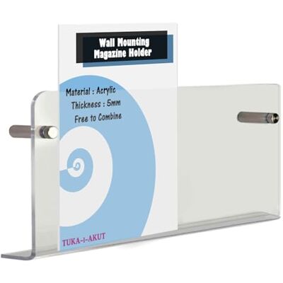 TUKA-i-AKUT 60cm Portariviste da Parete, Acrilico Extra Resistente, Mensole Portabrochure da Paret, Scaffale da Paret Riviste Giornali Opuscoli Libri, Supporto da Parete Trasparente TKD8256-60cm-1x TUKA-i-AKUT 60cm Portariviste da Parete, Acrilico Extra Resistente, Mensole Portabrochure da Paret, Scaffale da Paret Riviste Giornali Opuscoli Libri, Supporto da Parete Trasparente TKD8256-60cm-1x