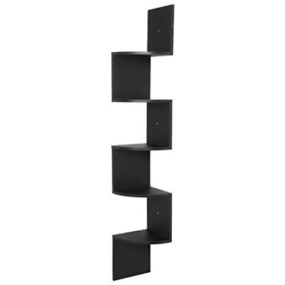 WOLTU Mensola Angolare da Muro Zigzag, Libreria da Parete 5, 25x25x156cm WOLTU Mensola Angolare da Muro Zigzag, Libreria da Parete 5, 25x25x156cm