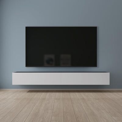 Mai & Mai Mobile TV 240x40,2x30cm, Antracite opaco+Bianco opaco Mobile TV per Televisore, Armadietto per TV Basso Soft-close con Ante per Soggiorno, Camera da Letto Fernsehschrank02 Mai & Mai Mobile TV 240x40,2x30cm, Antracite opaco+Bianco opaco Mobile TV per Televisore, Armadietto per TV Basso Soft-close con Ante per Soggiorno, Camera da Letto Fernsehschrank02
