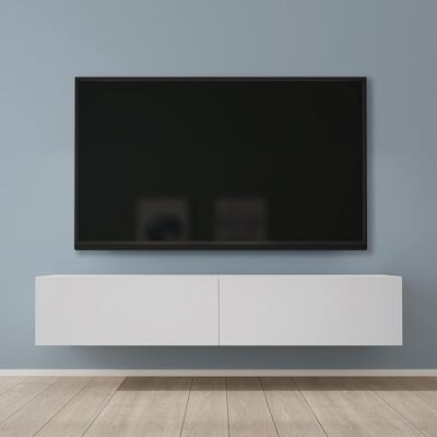 Mai & Mai Mobile TV 160x40,2x30cm, Bianco Opaco Mobile TV per Televisore, Armadietto per TV Basso Soft-close con Ante per Soggiorno, Camera da Letto Fernsehschrank02 Mai & Mai Mobile TV 160x40,2x30cm, Bianco Opaco Mobile TV per Televisore, Armadietto per TV Basso Soft-close con Ante per Soggiorno, Camera da Letto Fernsehschrank02