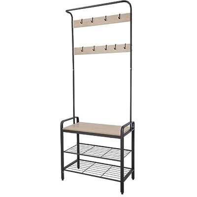 VINTHERA Arcoroc Moa Appendiabiti scarpiera in acciaio e legno, 72 x 34 x 183 cm VINTHERA Arcoroc Moa Appendiabiti scarpiera in acciaio e legno, 72 x 34 x 183 cm