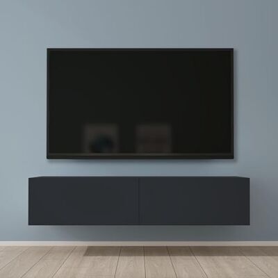 Mai & Mai Mobile TV 140x40,2x30cm, Antracite opaco Mobile TV per Televisore, Armadietto per TV Basso Soft-close con Ante per Soggiorno, Camera da Letto Fernsehschrank02 Mai & Mai Mobile TV 140x40,2x30cm, Antracite opaco Mobile TV per Televisore, Armadietto per TV Basso Soft-close con Ante per Soggiorno, Camera da Letto Fernsehschrank02