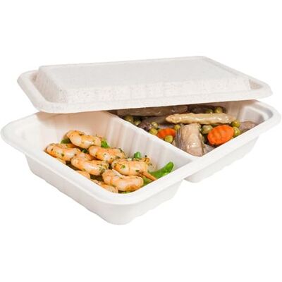 Garcia de Pou Contenitore D'Asporto "Bionic" 2 Scomparti -800 Ml 22,5X15X4 Cm Naturale Cellulosa 50 Unità Garcia de Pou Contenitore D'Asporto "Bionic" 2 Scomparti -800 Ml 22,5X15X4 Cm Naturale Cellulosa 50 Unità