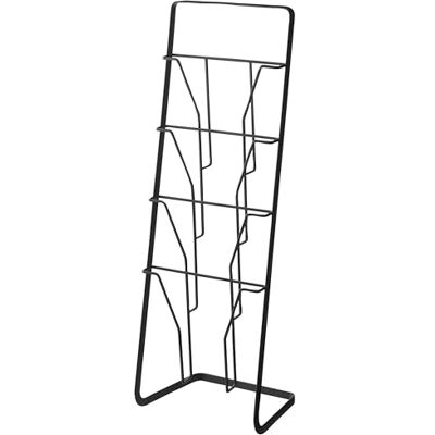 YAMAZAKI 6513 TOWER Magazine Rack with 4 Pockets, black, Steel, 25 x 18 x 71 cm YAMAZAKI 6513 TOWER Magazine Rack with 4 Pockets, black, Steel, 25 x 18 x 71 cm