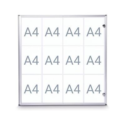MAUL Bacheca da Parete extraslim Argento 12 A4 Formato Orizzontale MAUL Bacheca da Parete extraslim Argento 12 A4 Formato Orizzontale