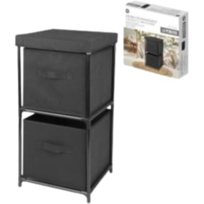 Urban Living El Kube Mobile a 2 nicchie con 2 cubi in tessuto, 31 x 31 x 57 cm Urban Living El Kube Mobile a 2 nicchie con 2 cubi in tessuto, 31 x 31 x 57 cm